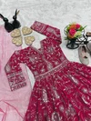 Oc 206 Heavy Faux Georgette With Embroidery Sequence Work Kids Wear Suppliers In India